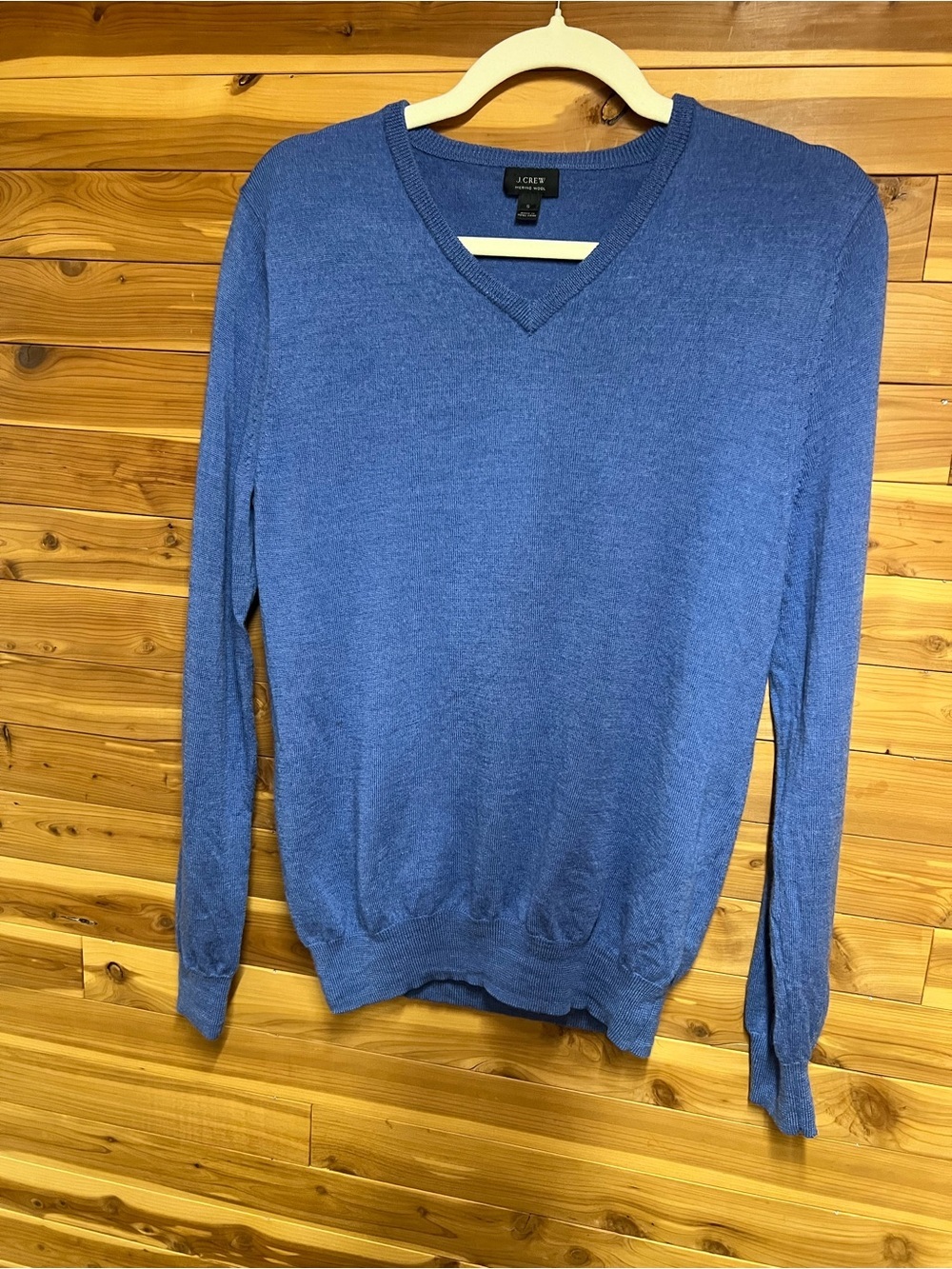 J. Crew Men's Blue V-Neck Sweater